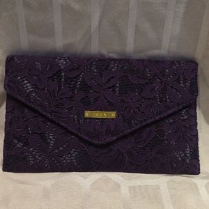 Iman Purple Lace Clutch